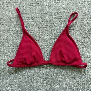PacSun LA Hearts Vibrant Red Bikini Top